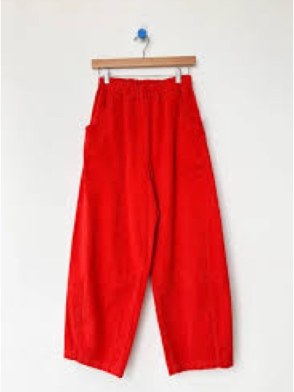 Le Bon Shoppe Arc Pants in Red Soft Corduroy-S - Picture 2 of 6